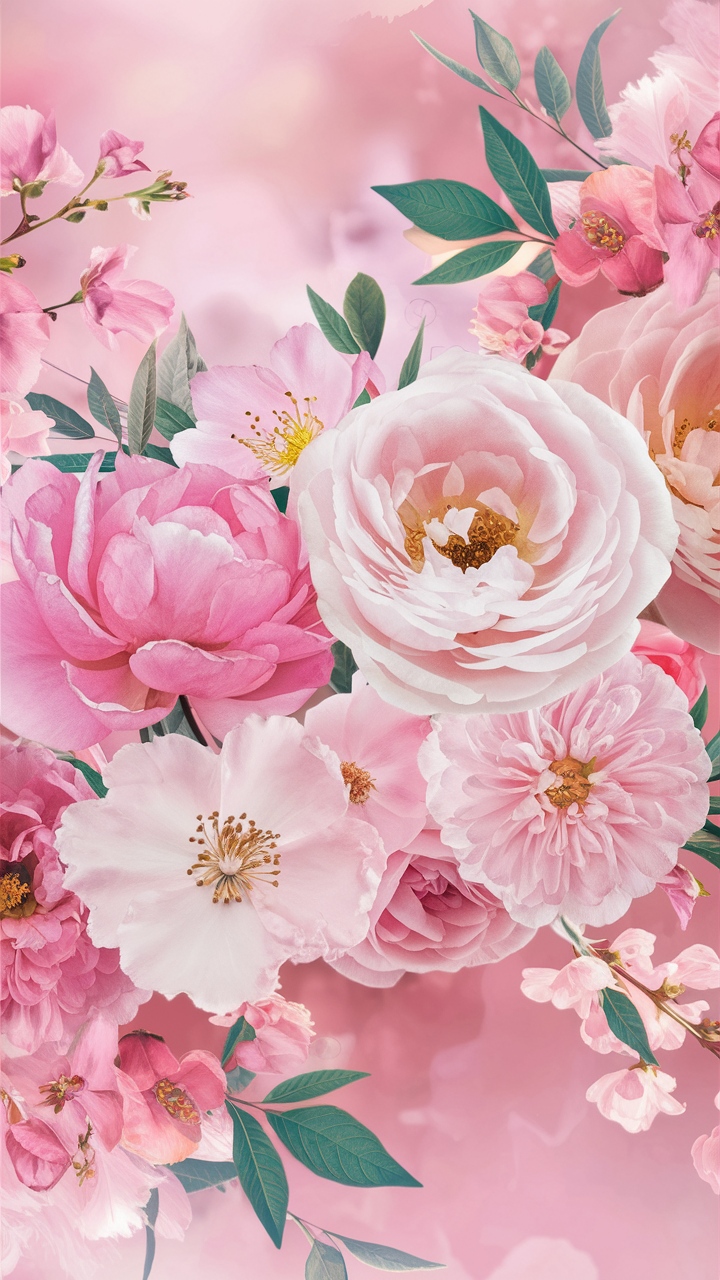 14 + Pink Floral Background: A Canvas of Elegance and Harmony 🌸🌺